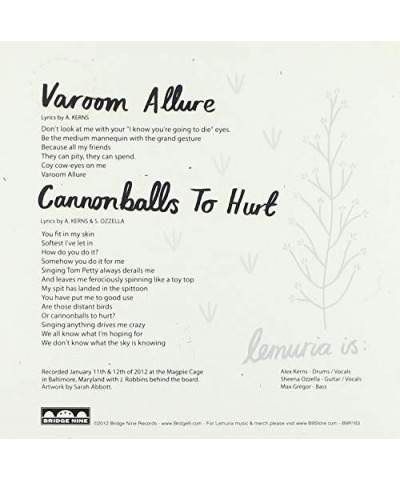 Lemuria Varoom Allure Vinyl Record $2.30 Vinyl