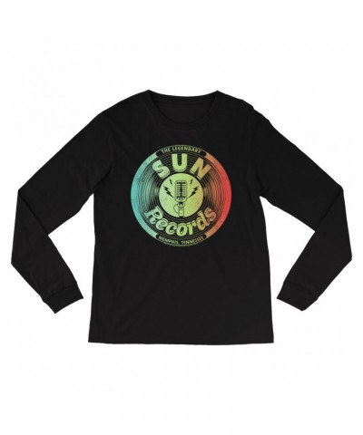 Sun Records Long Sleeve Shirt | Ombre Microphone Studio Logo Shirt $9.58 Shirts