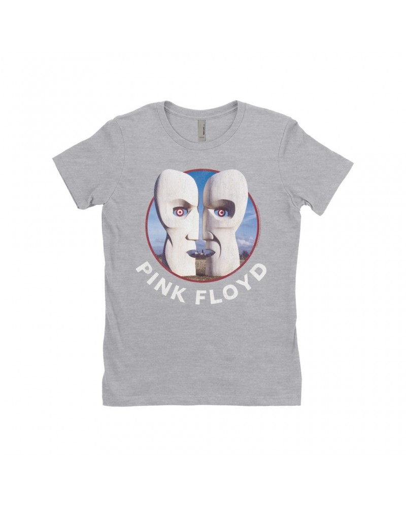 Pink Floyd Ladies' Boyfriend T-Shirt | Circular Metal Division Bell With Logo Shirt $9.98 Shirts