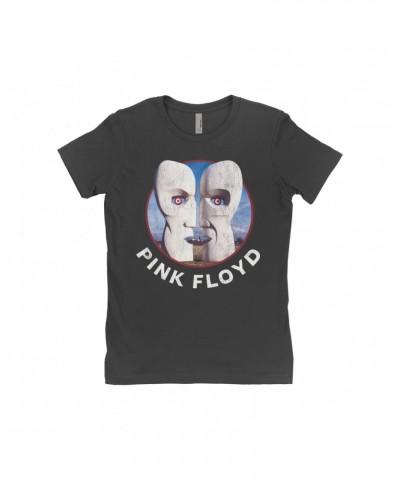 Pink Floyd Ladies' Boyfriend T-Shirt | Circular Metal Division Bell With Logo Shirt $9.98 Shirts