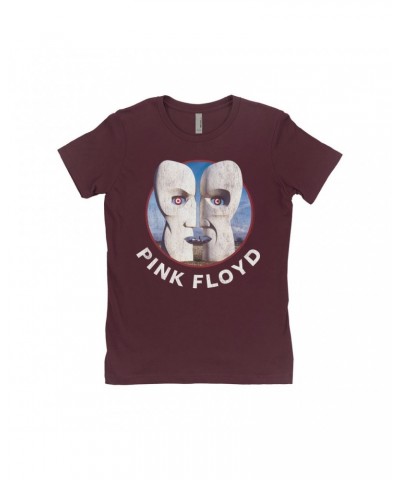 Pink Floyd Ladies' Boyfriend T-Shirt | Circular Metal Division Bell With Logo Shirt $9.98 Shirts