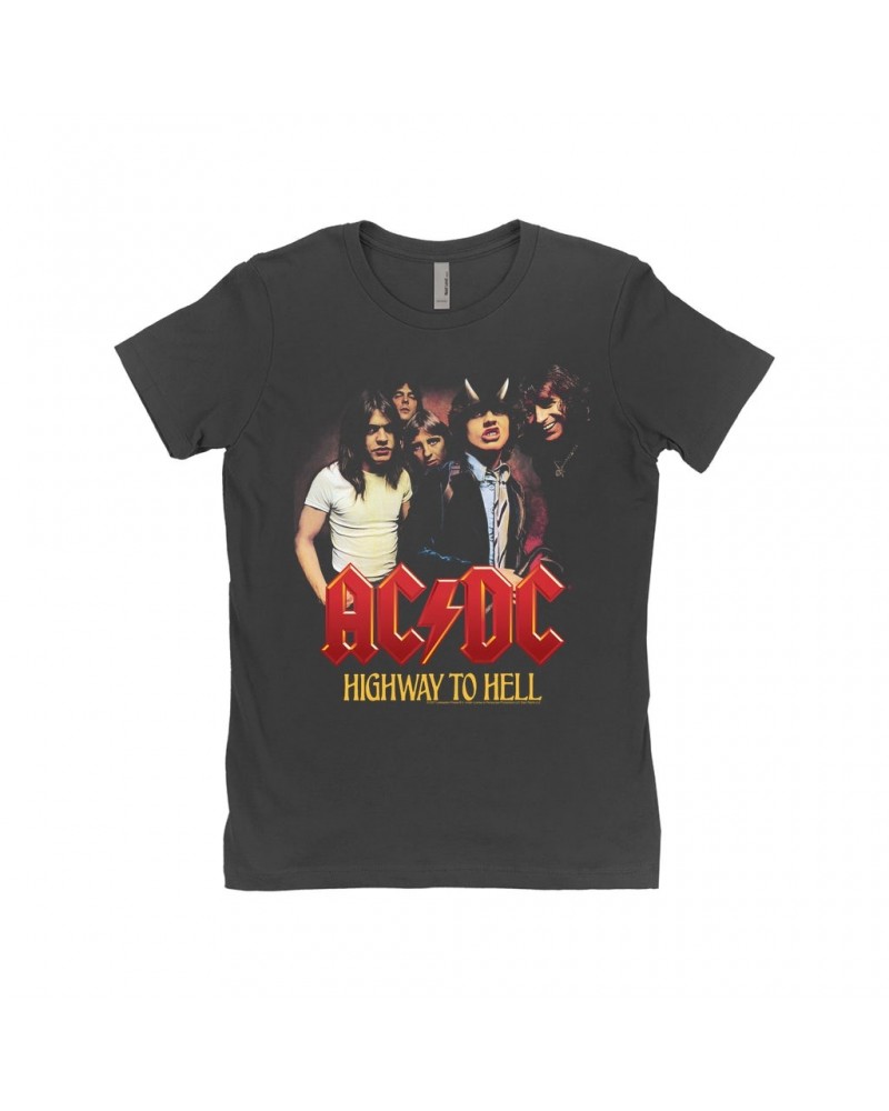 AC/DC Ladies' Boyfriend T-Shirt | Highway To Hell Album Cover Art Shirt $11.23 Shirts