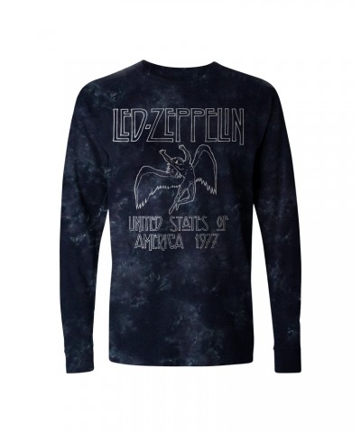 Led Zeppelin Long Sleeve Shirt | US Tour ’77 Tie Dye Long Sleeve Shirt $3.59 Shirts